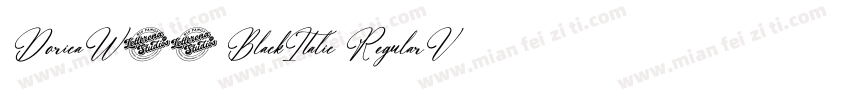 DoricaW01 BlackItalic RegularVersio字体转换